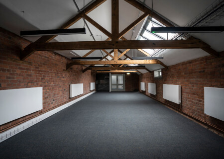 The spacious loft area of the business centre renovation