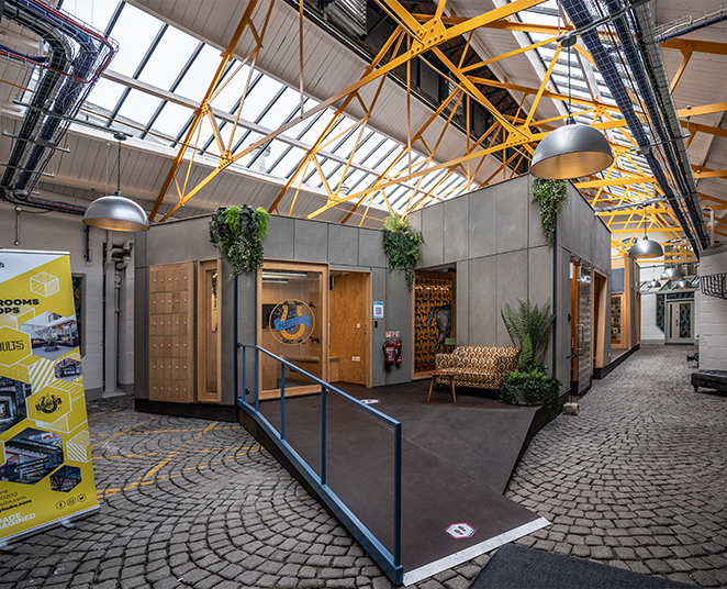 An airy office created as part of the Haylofts Business Centre Renovation