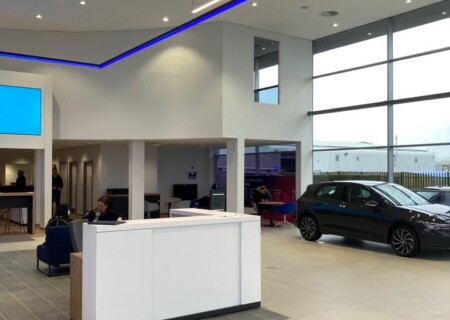 The completed showroom after the refurbishment project