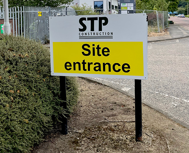 STP Construction site entrance